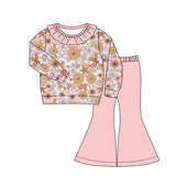 Preorder MOQ 5 Pcs Each Style Pumpkin Bows Flower Girls Outfits
