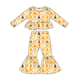 Preorder MOQ 5 Pcs Each Style Pumpkin Bows Flower Ruffles Girls Outfits