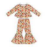 Preorder MOQ 5 Pcs Each Style Pumpkin Bows Flower Ruffles Girls Outfits