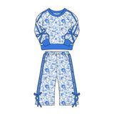 Preorder MOQ 5 Pcs Each Style Flower Rose Stripe Bows Girls Outfits