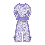 Preorder MOQ 5 Pcs Each Style Flower Rose Stripe Bows Girls Outfits