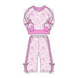 Preorder MOQ 5 Pcs Each Style Flower Rose Stripe Bows Girls Outfits