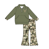 Preorder MOQ 5 Pcs Each Style Hunting Camo Elk Pullover Girls Outfits