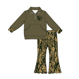 Preorder MOQ 5 Pcs Each Style Hunting Camo Elk Pullover Girls Outfits