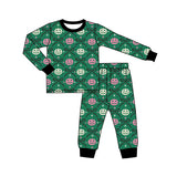 Preorder MOQ 5 Pcs Each Style Pumpkin Bows Flower Girls Pajamas Outfits