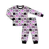 Preorder MOQ 5 Pcs Each Style Pumpkin Bows Flower Girls Pajamas Outfits