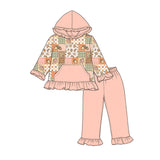 Preorder MOQ 5 Pcs Each Style Halloween Pumpkin Ghost Hoodie Girls Outfits