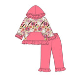 Preorder MOQ 5 Pcs Each Style Halloween Pumpkin Ghost Hoodie Girls Outfits