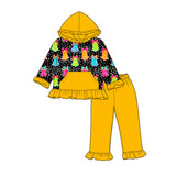 Preorder MOQ 5 Pcs Each Style Halloween Pumpkin Ghost Hoodie Girls Outfits