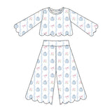 Preorder MOQ 5 Pcs Each Style Fall Pumpkin Bows Scallop Edge Girls Outfits