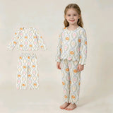 GLP3395 Fall Pumpkin Bows Scallop Edge Girls Set