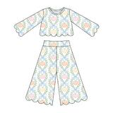 Preorder MOQ 5 Pcs Each Style Fall Pumpkin Bows Scallop Edge Girls Outfits