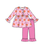 Preorder MOQ 5 Pcs Each Style Fall Pumpkin Bows Sister Girls Clothes