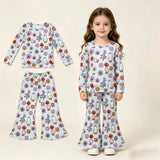 GLP3401 Halloween Pumpkin Flower Goose Girls Set