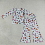 GLP3401 Halloween Pumpkin Flower Goose Girls Set