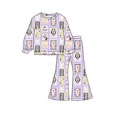 Preorder MOQ 5 Pcs Each Style Halloween Pumpkin Flower Ghost Girls Outfits