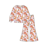 Preorder MOQ 5 Pcs Each Style Halloween Pumpkin Flower Ghost Girls Outfits