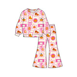 Preorder MOQ 5 Pcs Each Style Halloween Pumpkin Flower Ghost Girls Outfits
