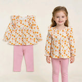 GLP3408 Fall Pumpkin Pink Girls Outfits