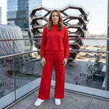 GLP3417 Solid Color Red Adult Women's Set