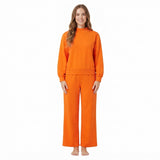 GLP3419 Solid Color Orange Adult Women's Set