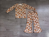 Preorder Samples GLP3420 Thanksgiving Day Turkey Pumpkin Bows Girls Outfits