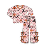 Preorder Samples GLP3434 Halloween Pumpkin Bows Scallop Edge Girls Set