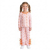 GLP3436 Fall Pumpkin Bows Scallop Edge Girls Set
