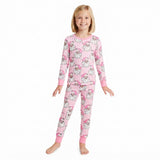 GLP3440 Christmas Santa Pink Girls Pajamas Outfits