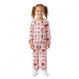 GLP3447 Christmas Santa Bows Scallop Edge Girls Outfits