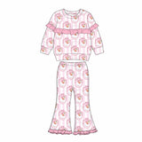 Preorder Samples GLP3450 Christmas Santa Bows Pink Girls Set