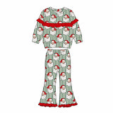 Preorder Samples GLP3452 Christmas Santa Stripe Girls Set