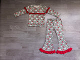 Preorder Samples GLP3452 Christmas Santa Stripe Girls Set