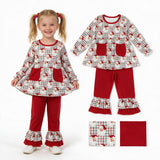 GLP3457 Christmas Santa Red Girls Set