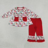 GLP3457 Christmas Santa Red Girls Set