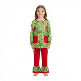 GLP3459 Christmas Green Animals Red Girls Set