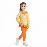 GLP3493 Thanksgiving Day Embroidery Turkey Ruffles Girls Outfits
