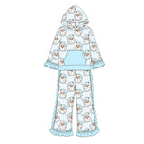 Preorder MOQ 5 Pcs Each Style Christmas Santa Bows Ruffles Hoodie Girls Outfits