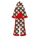 Preorder MOQ 5 Pcs Each Style Christmas Santa Bows Ruffles Hoodie Girls Outfits