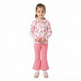 GLP3508 Christmas Santa Pink Zipper Girls Set