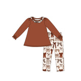 Preorder MOQ 5 pcs Each Style Fall Coquette Bows Kids Matching Clothes