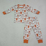 GLP3531 Fall Coquette Bows Girls Pajamas Set