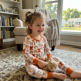 GLP3531 Fall Coquette Bows Girls Pajamas Set