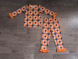 Preorder Samples GLP3533 Halloween Bat Plaid Girls Pajamas Outfits