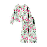 Preorder MOQ 5 pcs Each Style Hunting For Love Scallop Edge Kids Matching Clothes