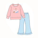 Preorder MOQ 5 pcs Each Style Fall Pumpkin Mouse High heel Kids Matching Clothes