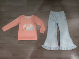 Preorder Samples Each Style Embroidery Fall Pumpkin Mouse High heel Kids Matching Clothes-real pic 2026.8.24