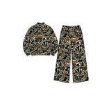 Preorder MOQ 5 pcs Each Hunting Camo Middle Neckline Yoga Girls Clothes