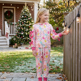 GLP3613 Christmas Colorful Lanterns Bows Hoodie Girls Outfits
