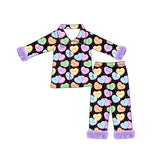 Preorder MOQ 5 pcs each Valentine's Day Love Feather Mommy And Me Pajamas Outfits（副本）